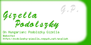 gizella podolszky business card